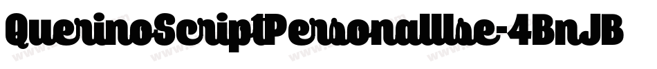 QuerinoScriptPersonalUse-4BnJB字体转换