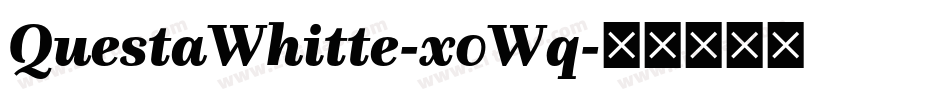 QuestaWhitte-x0Wq字体转换