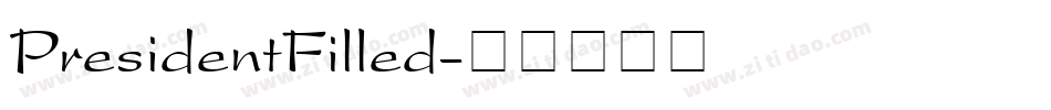PresidentFilled字体转换