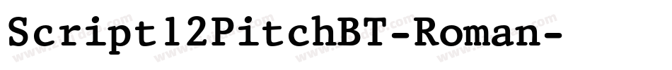 Script12PitchBT-Roman字体转换