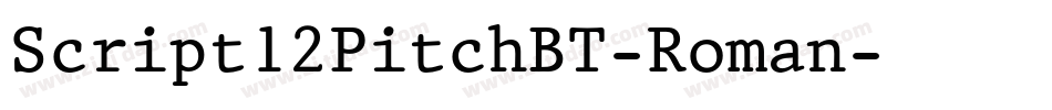 Script12PitchBT-Roman字体转换