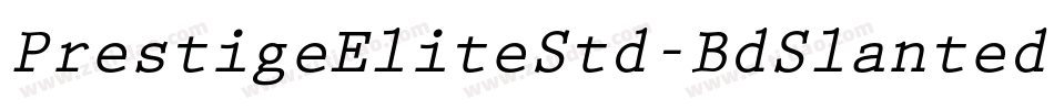 PrestigeEliteStd-BdSlanted字体转换