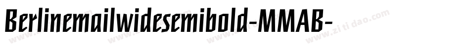 Berlinemailwidesemibold-MMAB字体转换