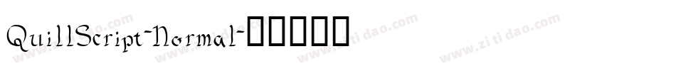 QuillScript-Normal字体转换