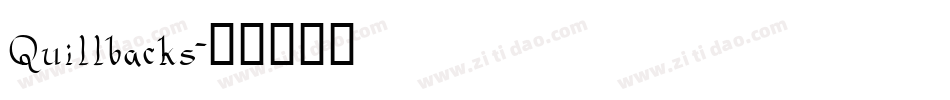 Quillbacks字体转换