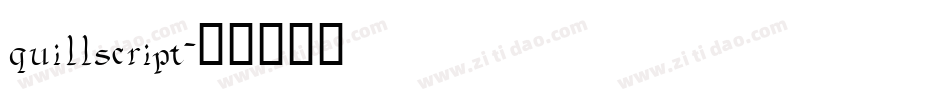 quillscript字体转换