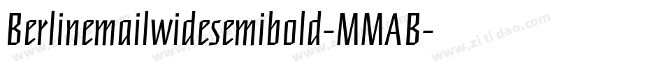Berlinemailwidesemibold-MMAB字体转换