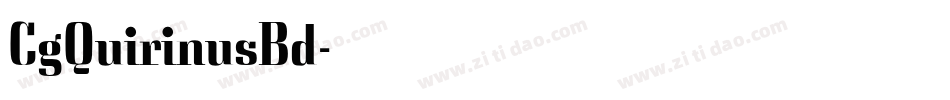 CgQuirinusBd字体转换