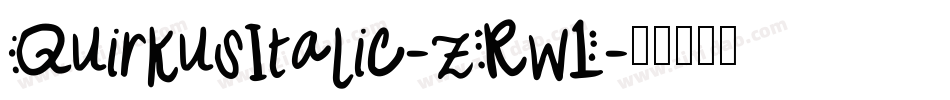QuirkusItalic-zRw1字体转换