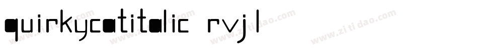 QuirkyCatItalic-RVJl字体转换