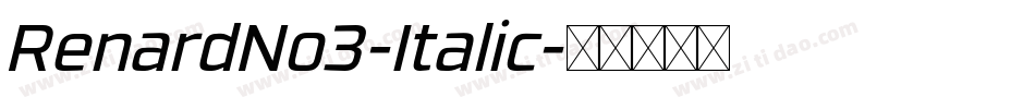 RenardNo3-Italic字体转换