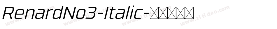 RenardNo3-Italic字体转换