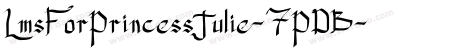 LmsForPrincessJulie-7PDB字体转换