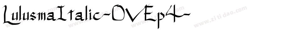LulusmaItalic-OVEp4字体转换