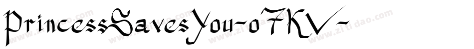 PrincessSavesYou-o7KV字体转换
