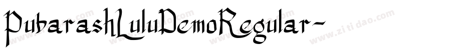PubarashLuluDemoRegular字体转换
