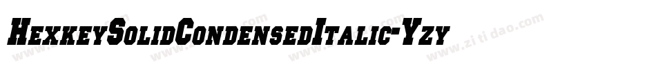 HexkeySolidCondensedItalic-YzyYq字体转换