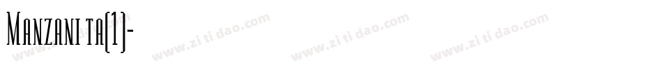 Manzanita(1)字体转换