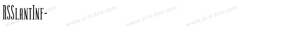 RSSlantInf字体转换