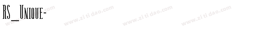 RS_Unique字体转换