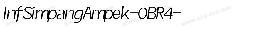 InfSimpangAmpek-0BR4字体转换