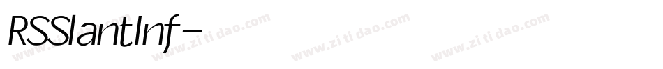 RSSlantInf字体转换