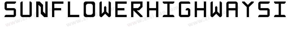 SunflowerHighwaySignCaps-54DV字体转换