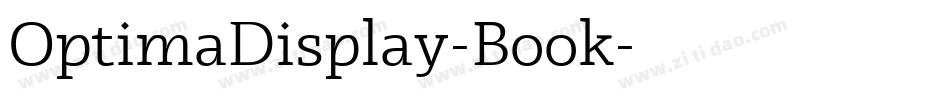 OptimaDisplay-Book字体转换