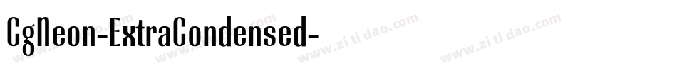 CgNeon-ExtraCondensed字体转换