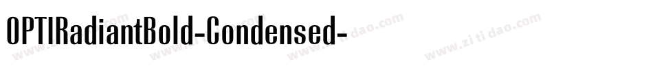 OPTIRadiantBold-Condensed字体转换