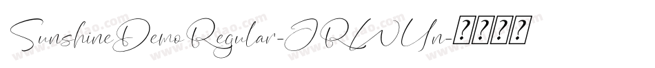 SunshineDemoRegular-JRWYn字体转换