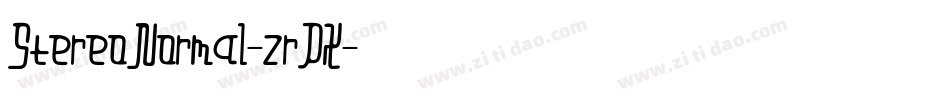 StereoNormal-zrDX字体转换