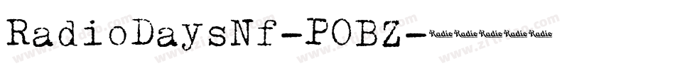 RadioDaysNf-POBZ字体转换