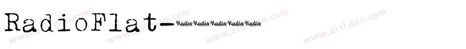 RadioFlat字体转换