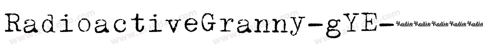 RadioactiveGranny-gYE字体转换