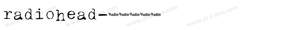 radiohead字体转换