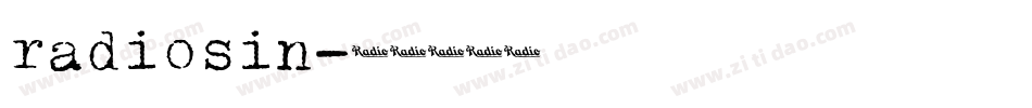 radiosin字体转换