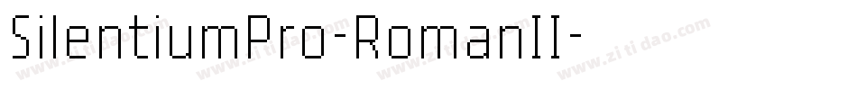 SilentiumPro-RomanII字体转换