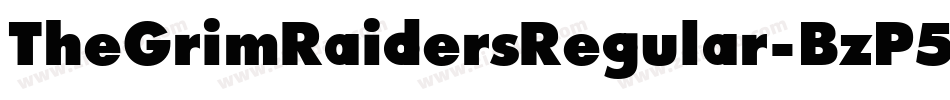 TheGrimRaidersRegular-BzP5字体转换