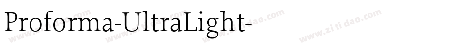 Proforma-UltraLight字体转换