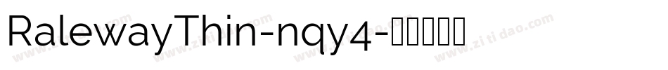 RalewayThin-nqy4字体转换