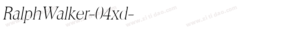 RalphWalker-04xd字体转换