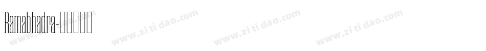 Ramabhadra字体转换