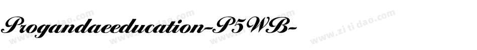 Progandaeeducation-P5WB字体转换