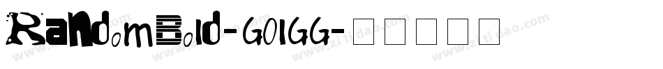 RandomBold-GOlGG字体转换