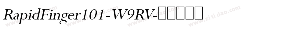 RapidFinger101-W9RV字体转换