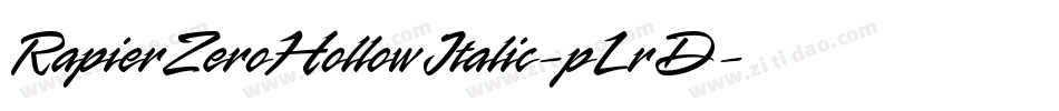 RapierZeroHollowItalic-pLrD字体转换