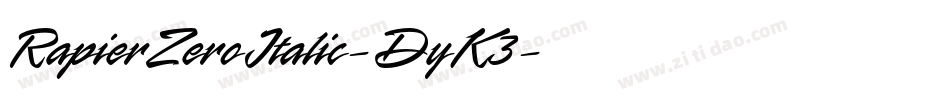 RapierZeroItalic-DyK3字体转换