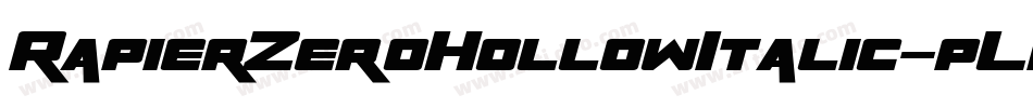 RapierZeroHollowItalic-pLrD字体转换