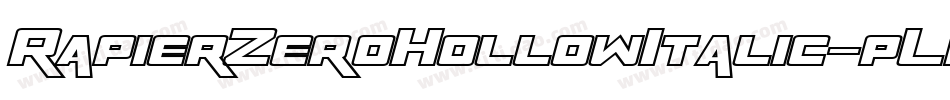 RapierZeroHollowItalic-pLrD字体转换
